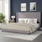 Flash Furniture Gray Velvet King Platform Bed with Headboard YK-1079-GY-K-GG - alternate 1